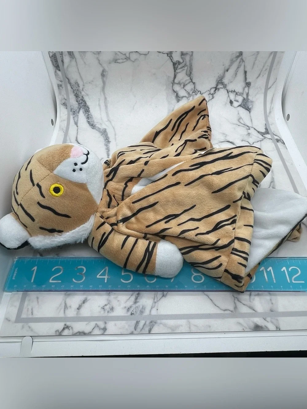 Love By Emi Plush ORANGE TIGER Security Blanket Pacifier Holder Plays  Sounds